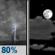 Tuesday Night: Showers And Thunderstorms then Partly Cloudy