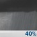 Tuesday Night: A chance of rain showers after 7pm. Partly cloudy, with a low around 55. North wind 0 to 5 mph. Chance of precipitation is 40%. Tuesday Night: Chance Rain Showers