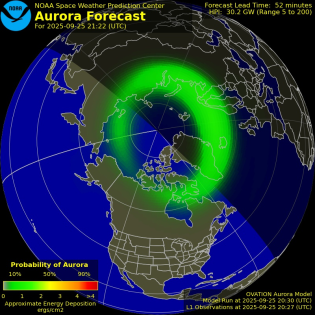 Current Northern hemispheric power input map