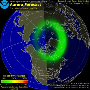 Current Northern hemispheric power input map