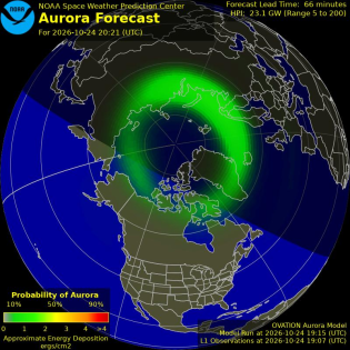 Current Northern hemispheric power input map